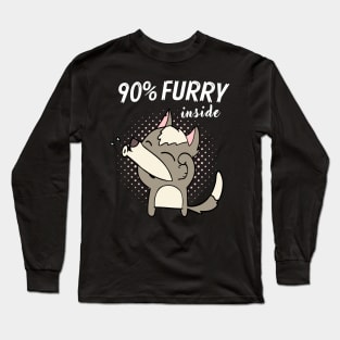 90% Furry Fursona Furries Fandom Fursuit Long Sleeve T-Shirt